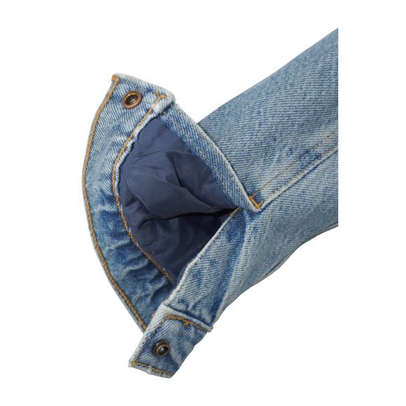 Levi’s Sherpa Lined Denim Trucker Jacket XS Women’s Blue Jean Coat Vintage Look - Picture 3 of 8